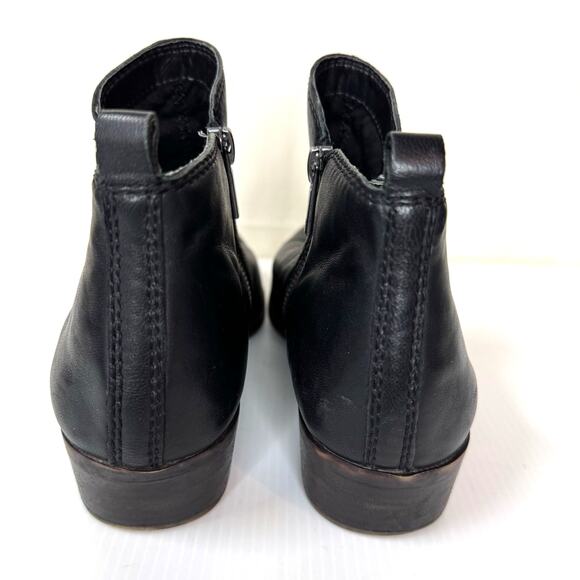 LUCKY BRAND Black Leather Ankle Boots Women's SIze 8 Capsule Classic Western - Picture 5 of 11
